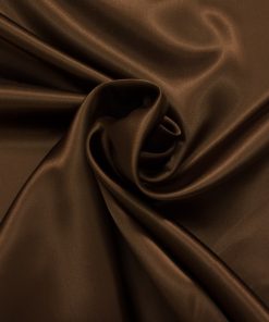 Futterstoff, Duchesse, braun, uni