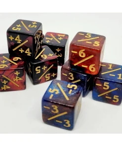 Mix Powder D6 Counter Dice +/-