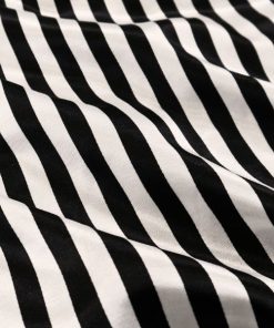 Satin Streifen – schwarz/weiß