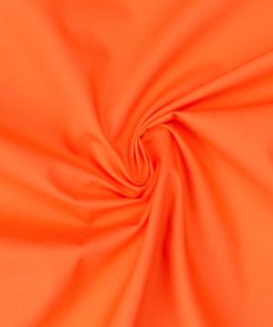 Baumwollstoff, Popeline, orange, uni