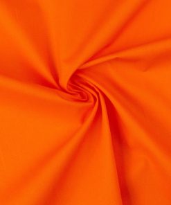 Baumwollstoff, Popeline, orange, uni