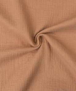 Baumwollstoff, Musselin, nude dunkel, uni
