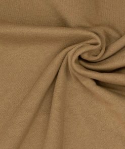 Baumwollstoff, Sweatstoff, beige dunkel, uni