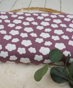Jersey Öko-Tex-100 – Wolken (altrosa/weiß)