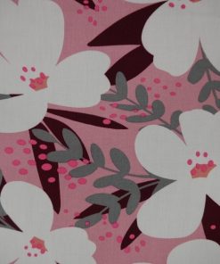 Mousseline Viskose Blumendruck – rosa