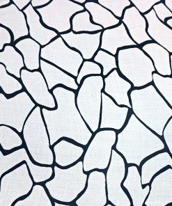 Crepe Viskose – weiß/schwarz