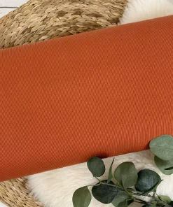 dünner Ripp Jersey Stoff – Uni rost – Öko-tex-100